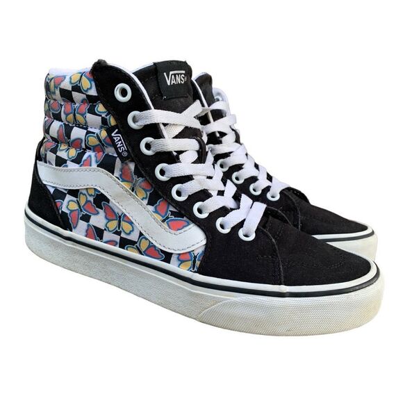 Vans Filmore HI Butterfly Checkerboard SK8-Hi Sneakers Women’s size 6.5 - Picture 12 of 13